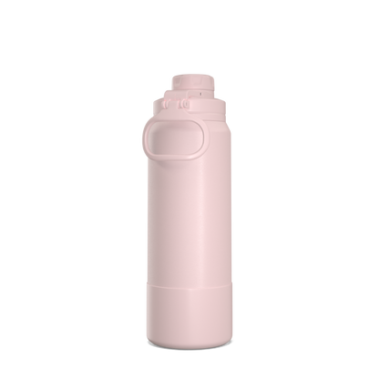 26oz Insulated Water Bottles with Matching Chug Lid and Rubber Boot- Seashell