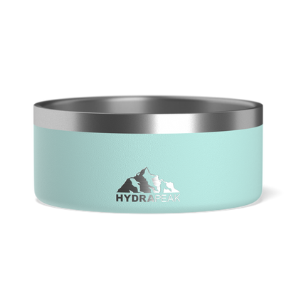 4 Cup Stainless Steel Dog Bowls for Water or Food - Aqua