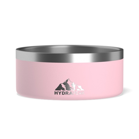 4 Cup Stainless Steel Dog Bowls for Water or Food- Pink