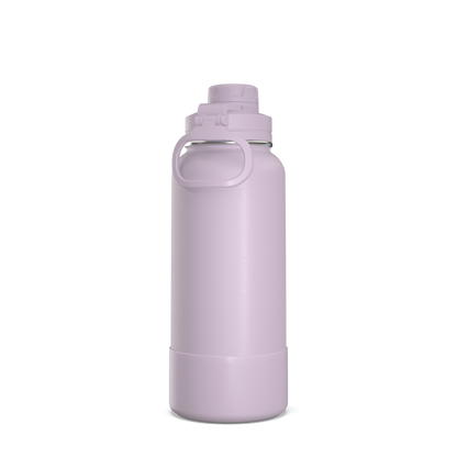 32oz Insulated Water Bottles with Matching Chug Lid and Rubber Boot- Blush