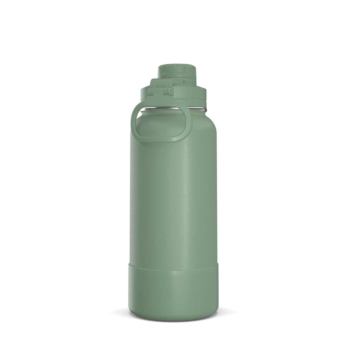 32oz Insulated Water Bottles with Matching Chug Lid and Rubber Boot- Sage