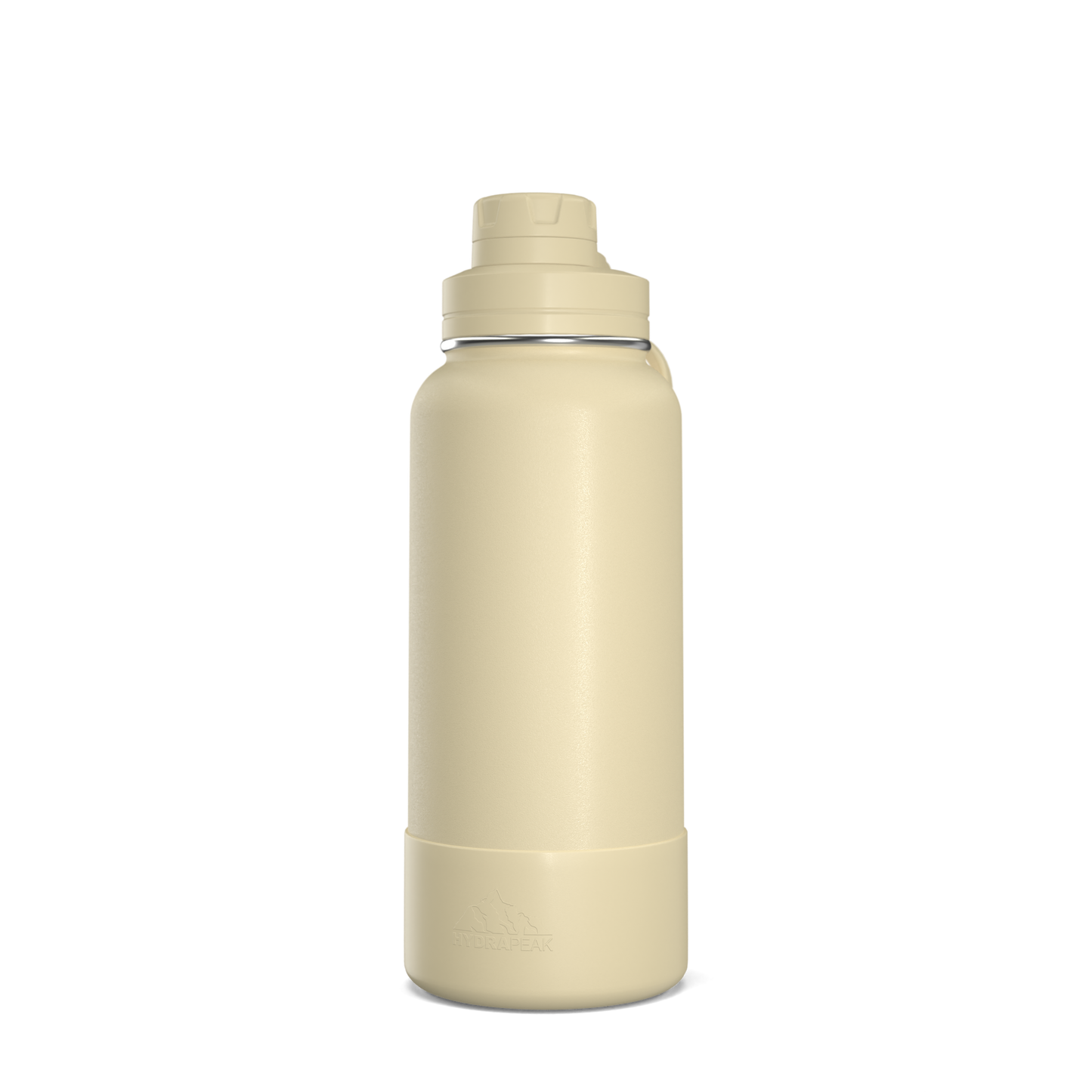 32oz Insulated Water Bottles with Matching Chug Lid and Rubber Boot- Modern Cream
