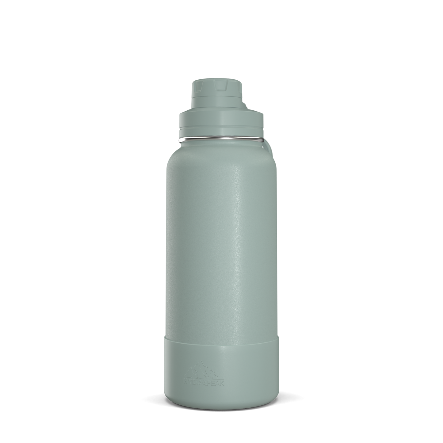 32oz Insulated Water Bottles with Matching Chug Lid and Rubber Boot- Pale Sage