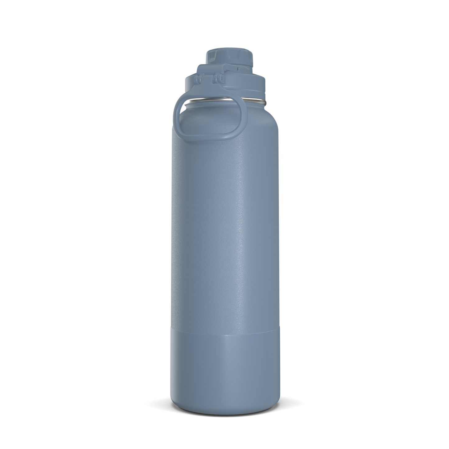 40oz Insulated Water Bottles with Matching Chug Lid and Rubber Boot- Modern Blue