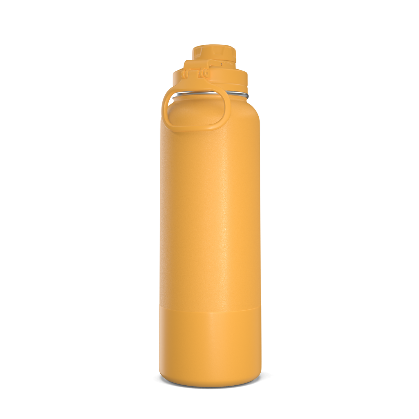 40oz Insulated Water Bottles with Matching Chug Lid and Rubber Boot- Tangerine