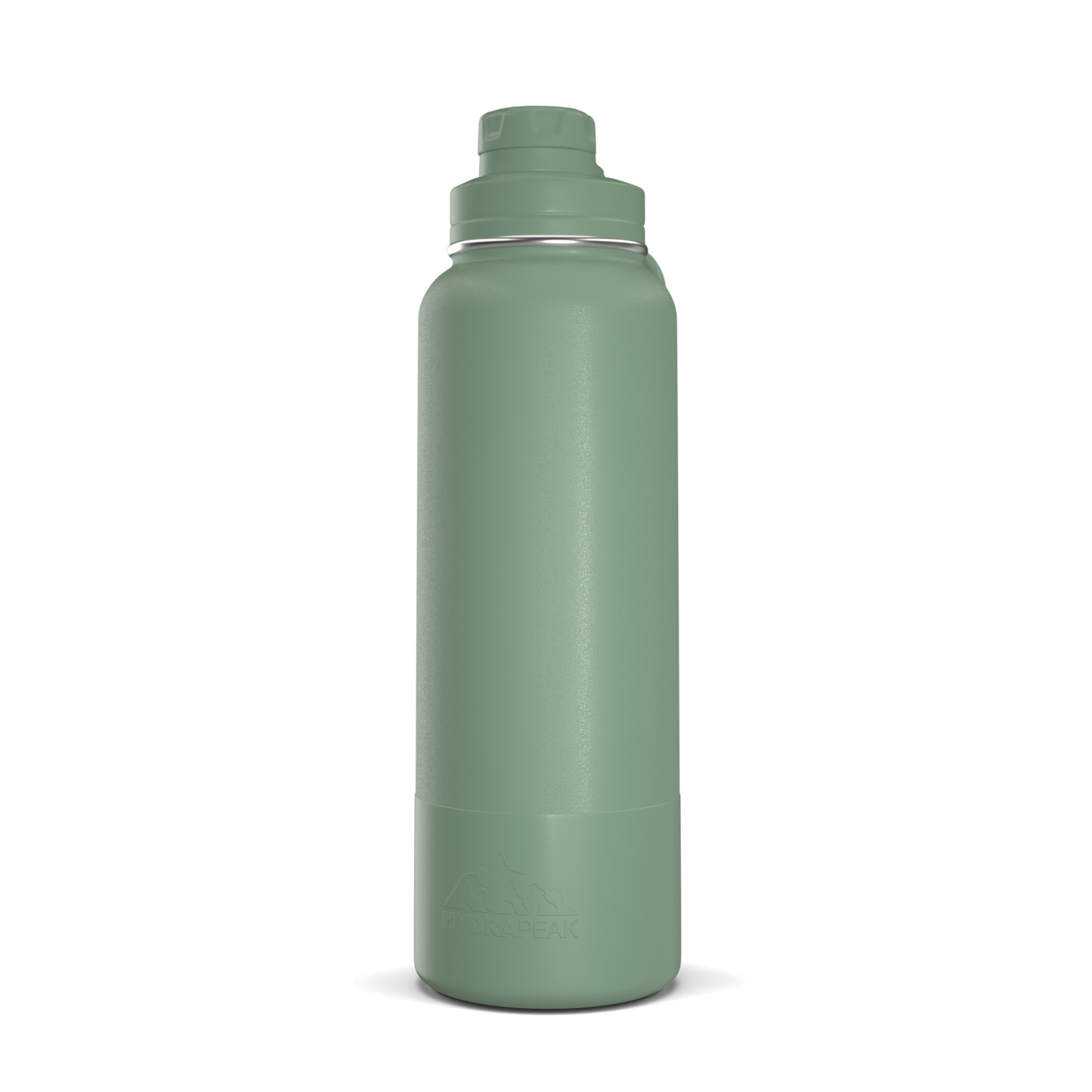 40oz Insulated Water Bottles with Matching Chug Lid and Rubber Boot- Sage
