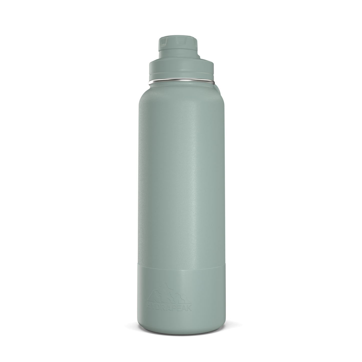40oz Insulated Water Bottles with Matching Chug Lid and Rubber Boot- Pale Sage