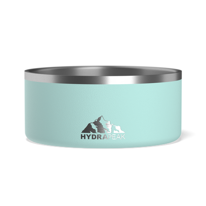 8 Cup Stainless Steel Dog Bowls for Water or Food- Aqua