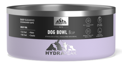 8 Cup Stainless Steel Dog Bowls for Water or Food - Orchid