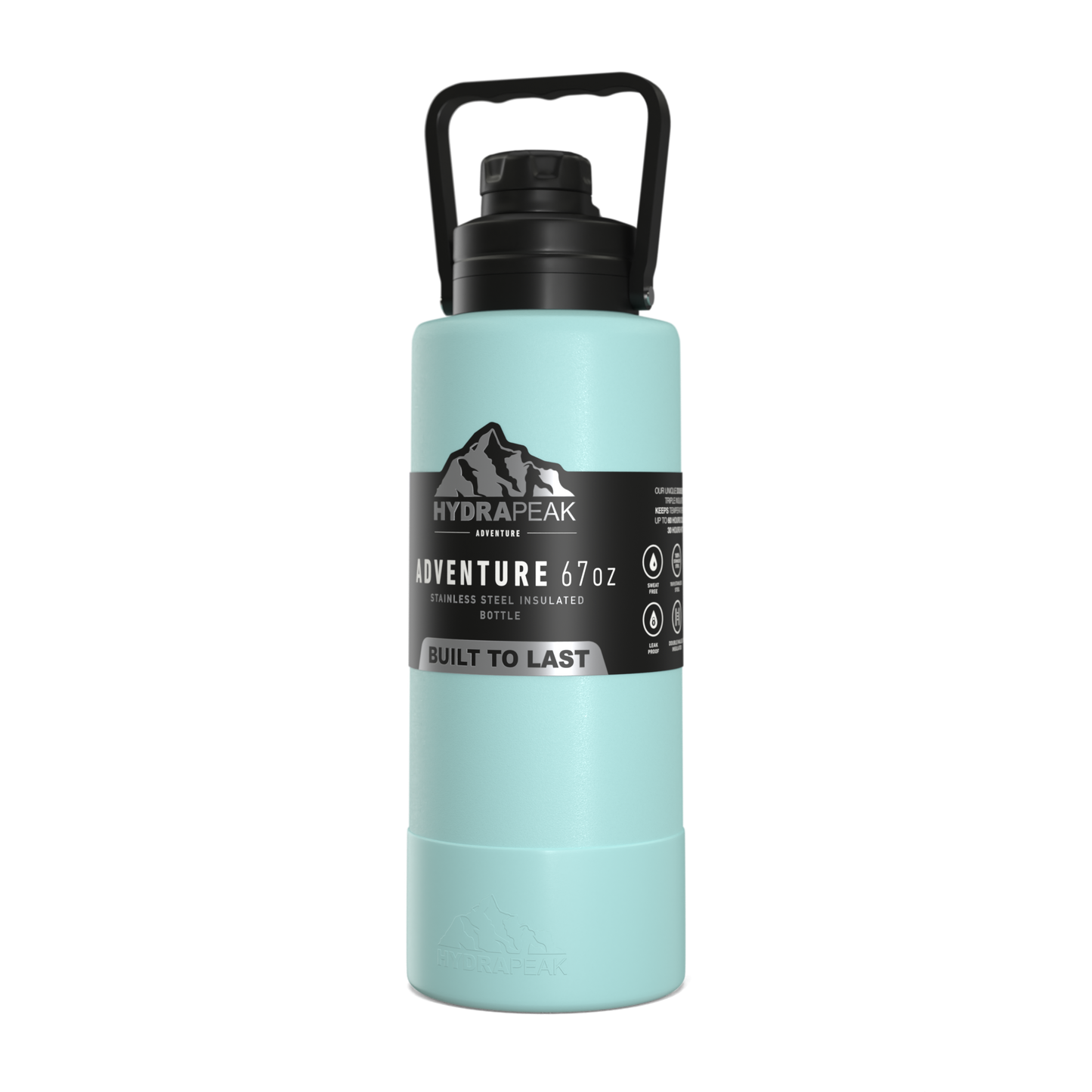 Adventure 67oz Insulated Water Bottle with Handle and Matching Rubber Boot- Alpine