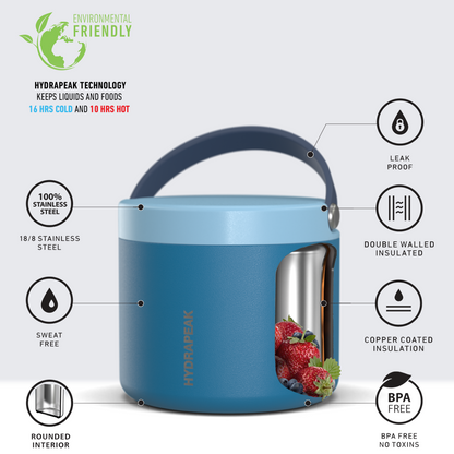 Foodie 18oz Stainless Steel Vacuum Insulated Thermos Food Jar - Sky