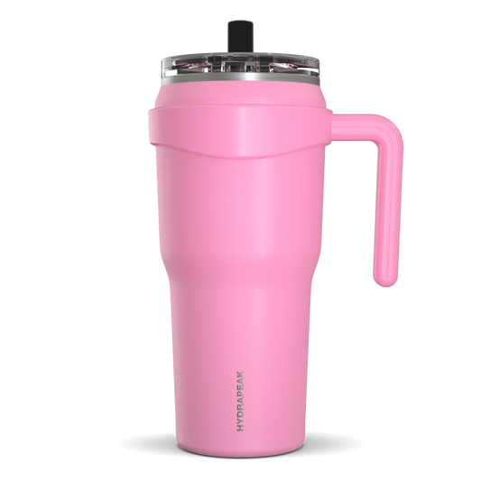Roadster 40oz Tumbler with Handle and 2-in-1 Straw Lid- Bubblegum