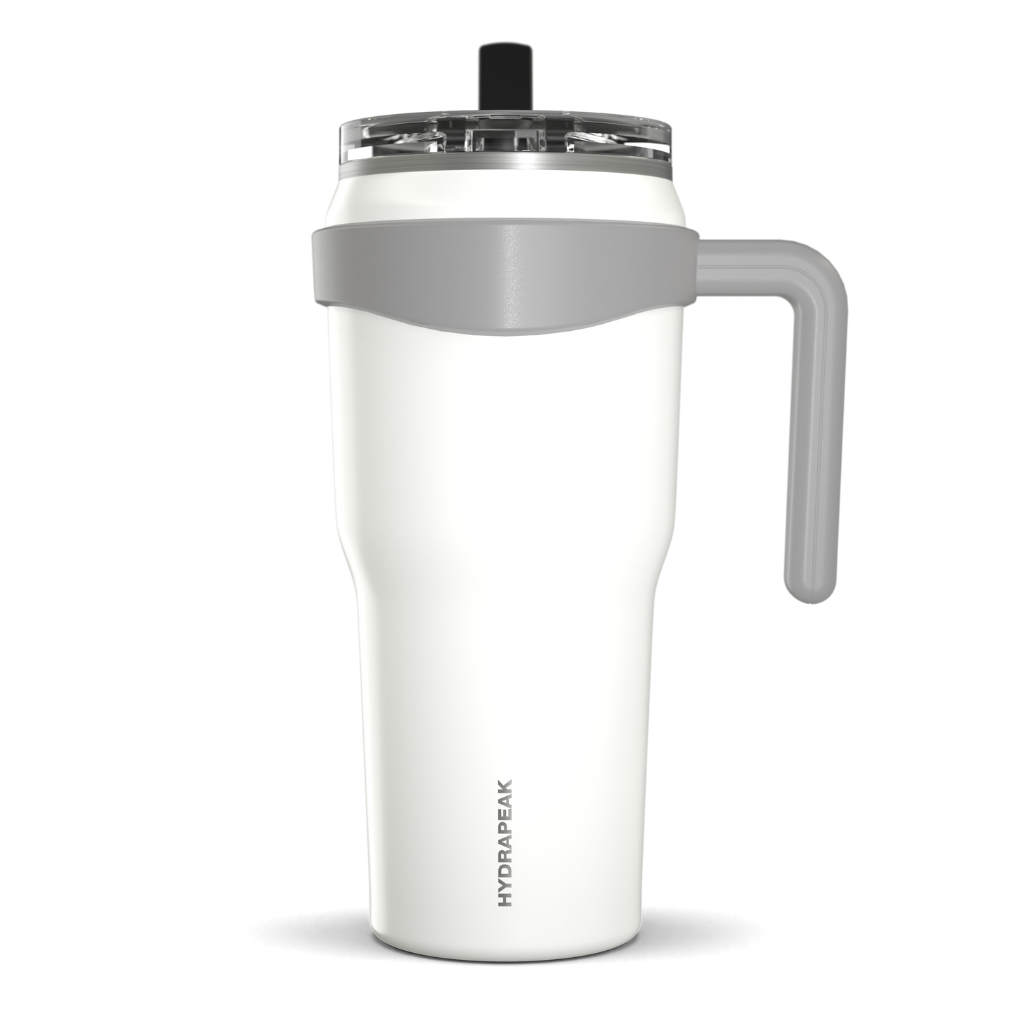 Roadster 40oz Tumbler with Handle and 2-in-1 Straw Lid - White