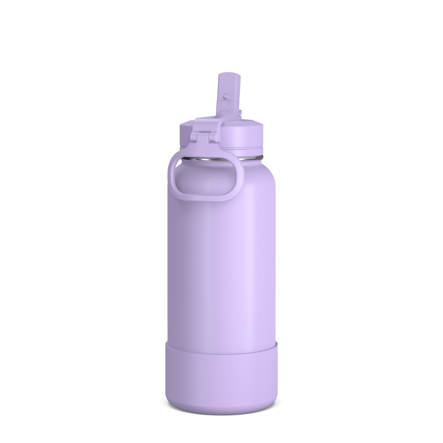 32oz Insulated Water Bottles with Matching Straw Lid and Rubber Boot - Digital Lavender
