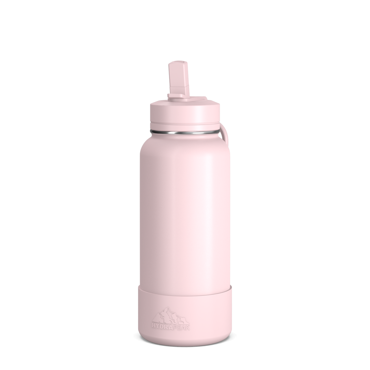 32oz Insulated Water Bottles with Matching Straw Lid and Rubber Boot - Seashell