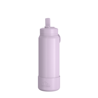 26oz Insulated Water Bottles with Matching Straw Lid and Rubber Boot - Blush