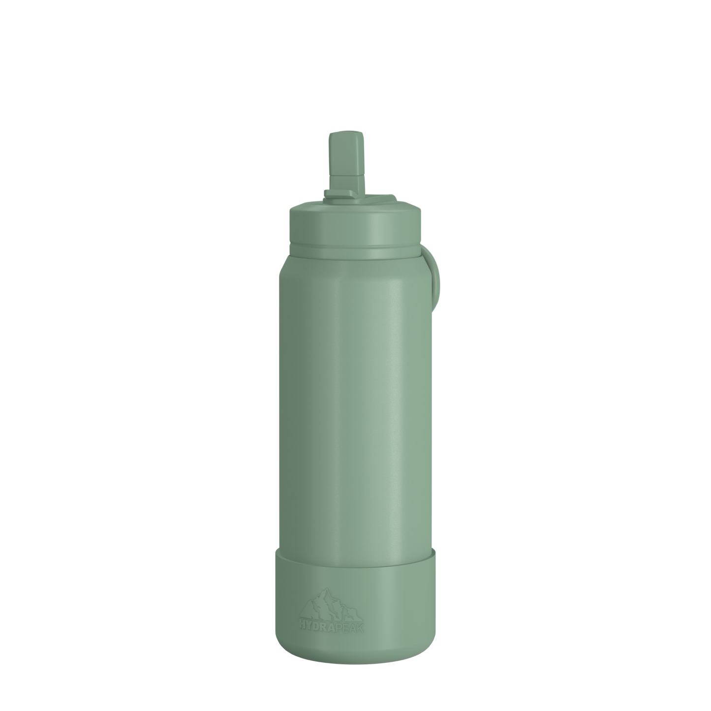 26oz Insulated Water Bottles with Matching Straw Lid and Rubber Boot- Sage