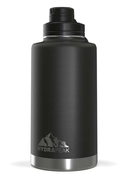50oz Stainless Steel Insulated Large Water Bottle With Chug Lid- Black