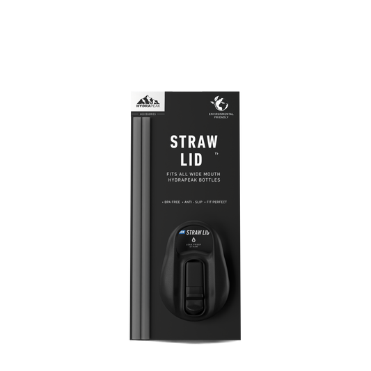 Straw Lid Set With Rigid Handle- Black