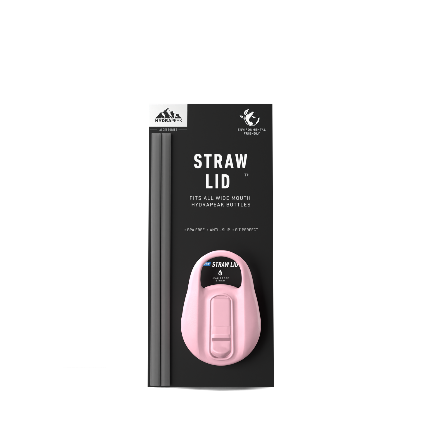 Straw Lid Set With Rigid Handle - Pink