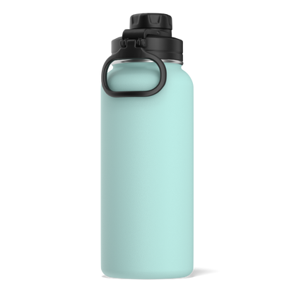 32oz Stainless Steel Insulated Water Bottle with Flexible Chug Lid - Aqua