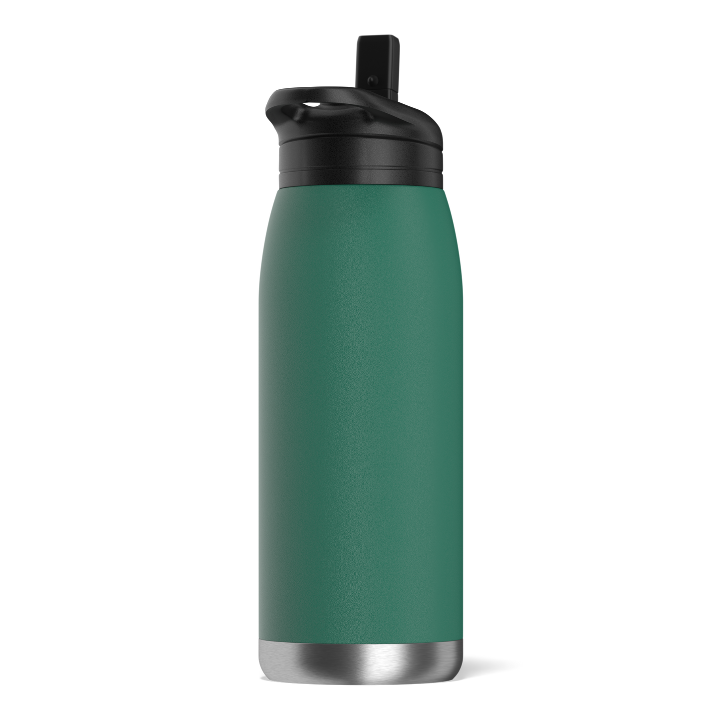 Flow 32oz Stainless Steel Insulated Water Bottle with Straw Lid Bottle- Forest