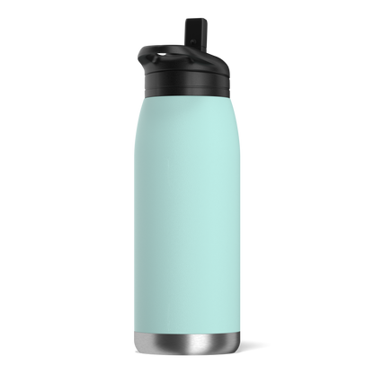 Flow 32oz Stainless Steel Insulated Water Bottle with Straw Lid Bottle - Aqua