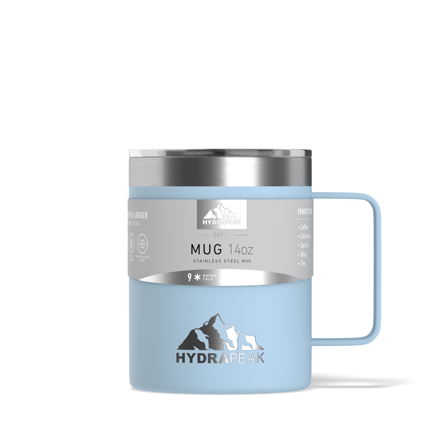 Savor 14oz Stainless Steel Insulated Coffee Mug with Handle Mug - Cloud
