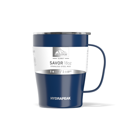 SAVOR 18oz Stainless Steel Insulated Travel Mug - Cobalt