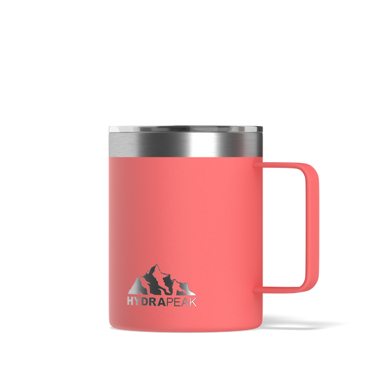 Savor 14oz Stainless Steel Insulated Coffee Mug with Handle Mug - Coral