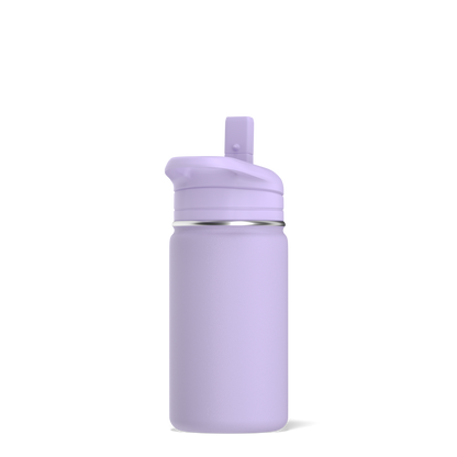 Mini 14oz Stainless Steel Kids Water Bottle with Straw Lid- Digital Lavender
