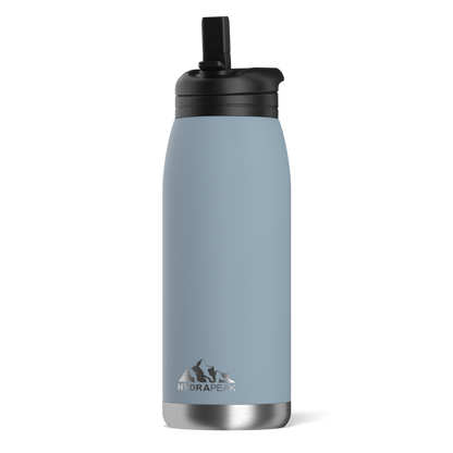 Flow 32oz Stainless Steel Insulated Water Bottle with Straw Lid Bottle- Storm