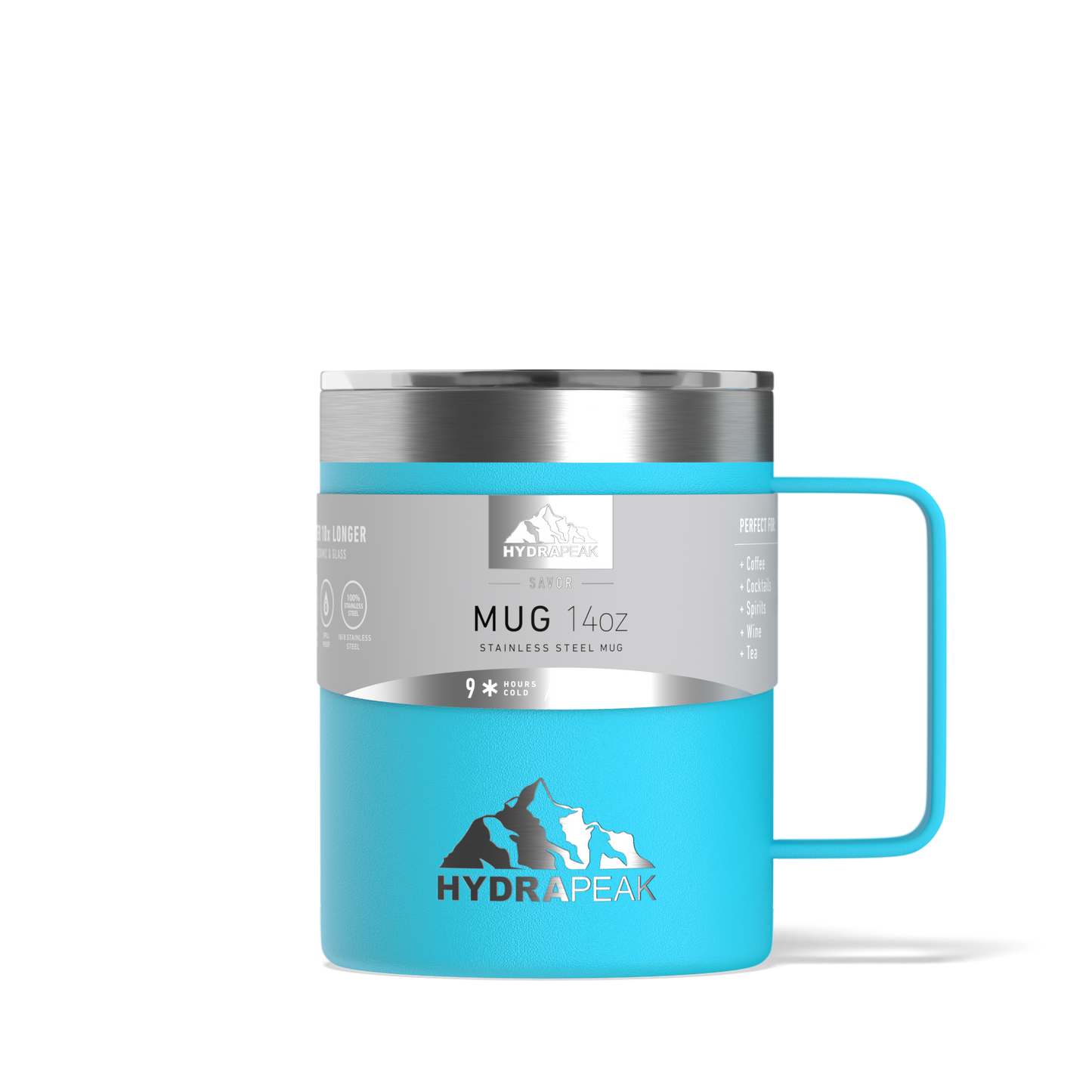 Savor 14oz Stainless Steel Insulated Coffee Mug with Handle Mug - Ocean