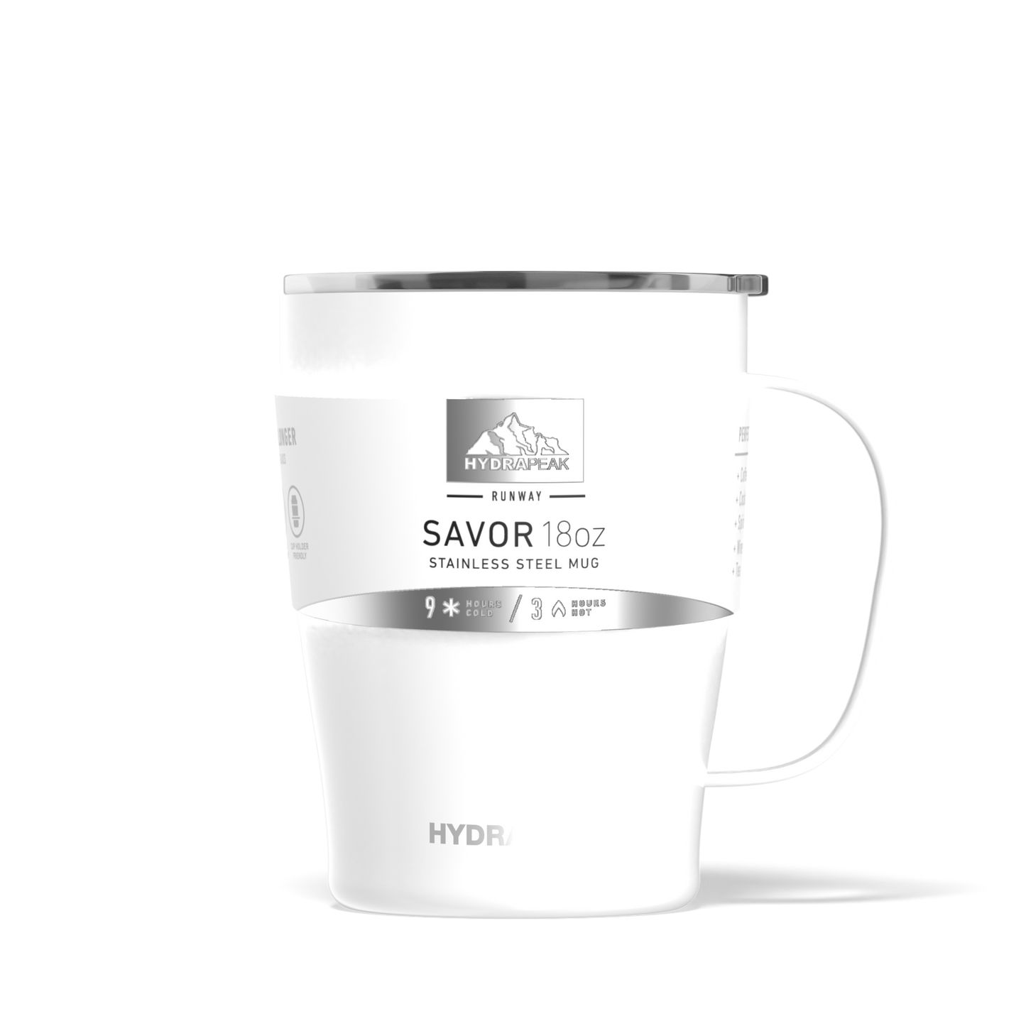 SAVOR 18oz Stainless Steel Insulated Travel Mug - White